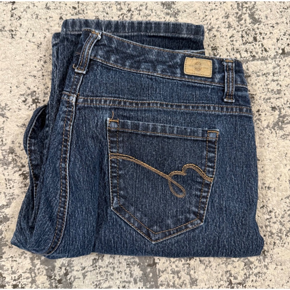 Bandolino Mandie‎ Jeans Womens 12S Blue Straight Leg Stretch Denim